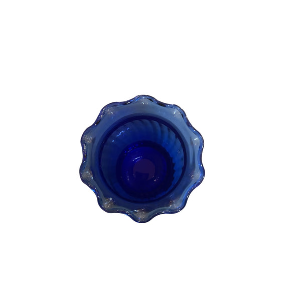 Cobalt Blue Blown Glass Vase