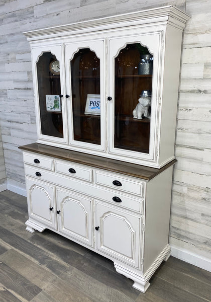 White Farmhouse China Hutch