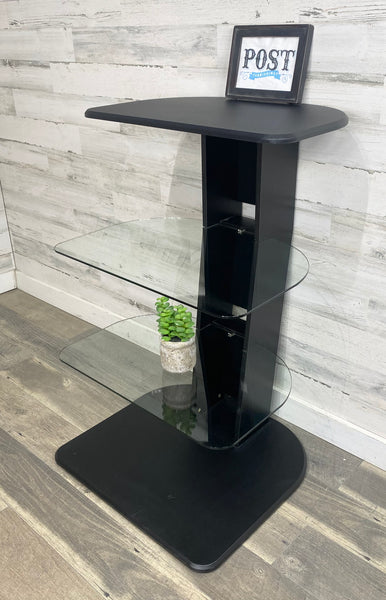 Stereo Audio Pier W/ Glass Shelves