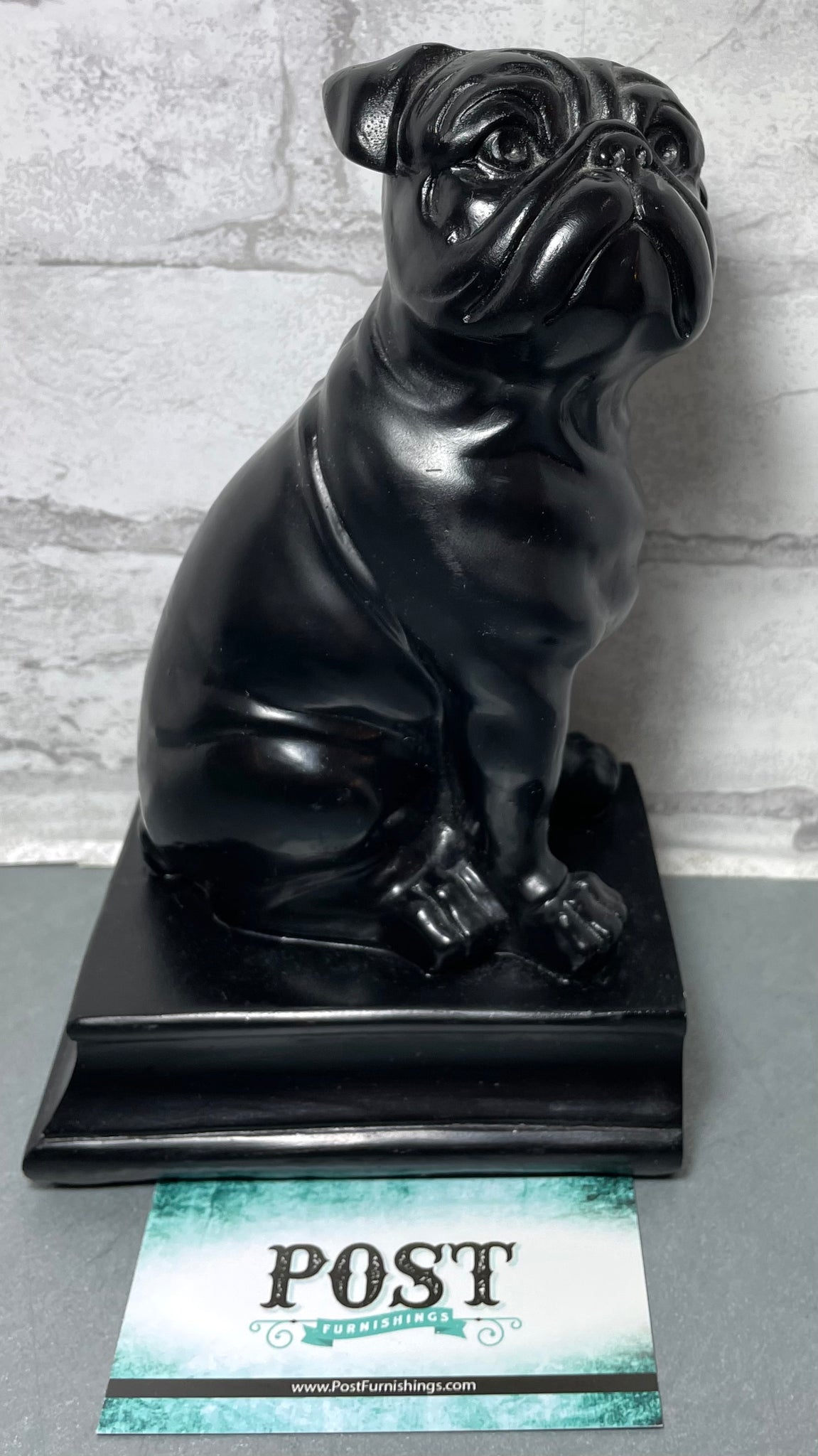 Black Pug Statue / Decor