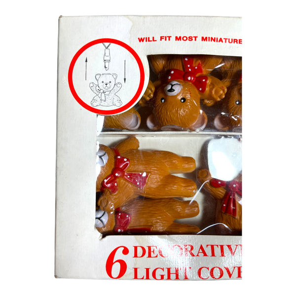 Six Vintage Decorative Bear Light Covers