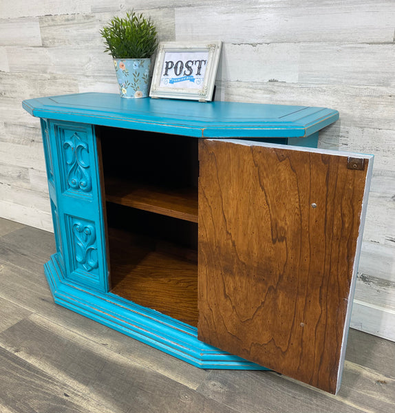 Turquoise Entryway Cabinet