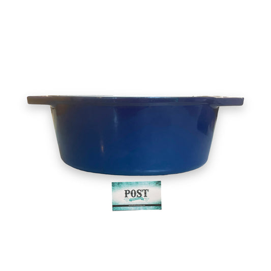 Navy Blue Cast Iron Crock