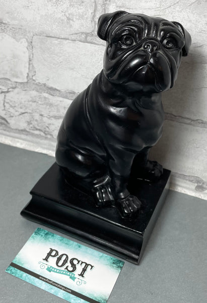 Black Pug Statue / Decor