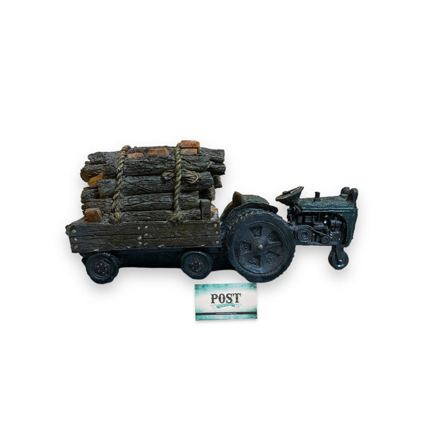 Tractor Pulling Logs Decor