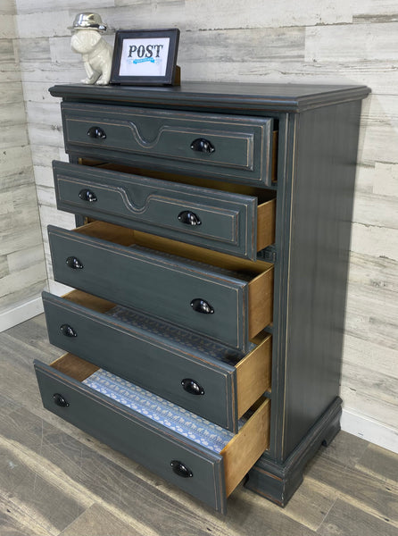 Tall Dark Gray Dresser