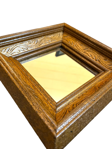 Vintage Wooden Framed Accent Mirror
