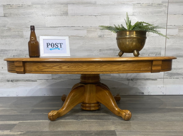 Oak Clawfoot Coffee Table