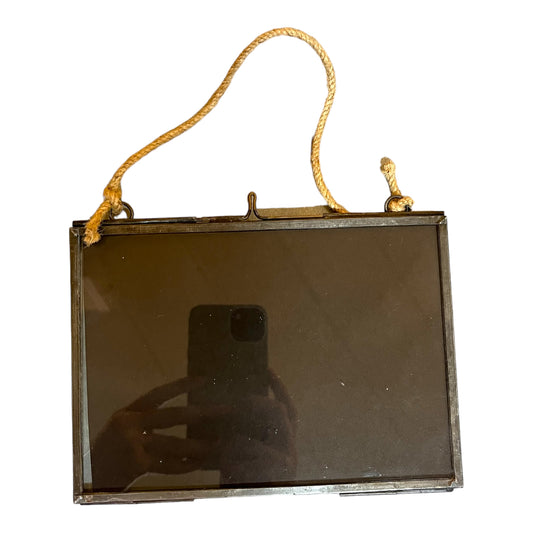 Double Sided Glass Hanging Picture Frame