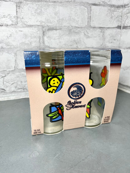 Vintage Dragonfly/ Butterfly Tumbler Set