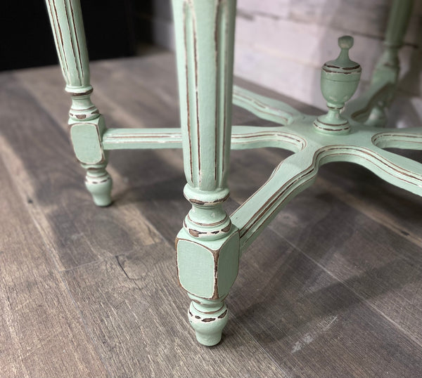 Antique Mint End Table/ Coffee Table