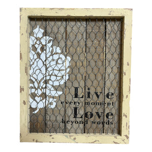 Rustic Message Board “Live, Love”