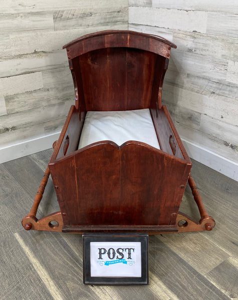 Hand Made Wood Cradle Bed