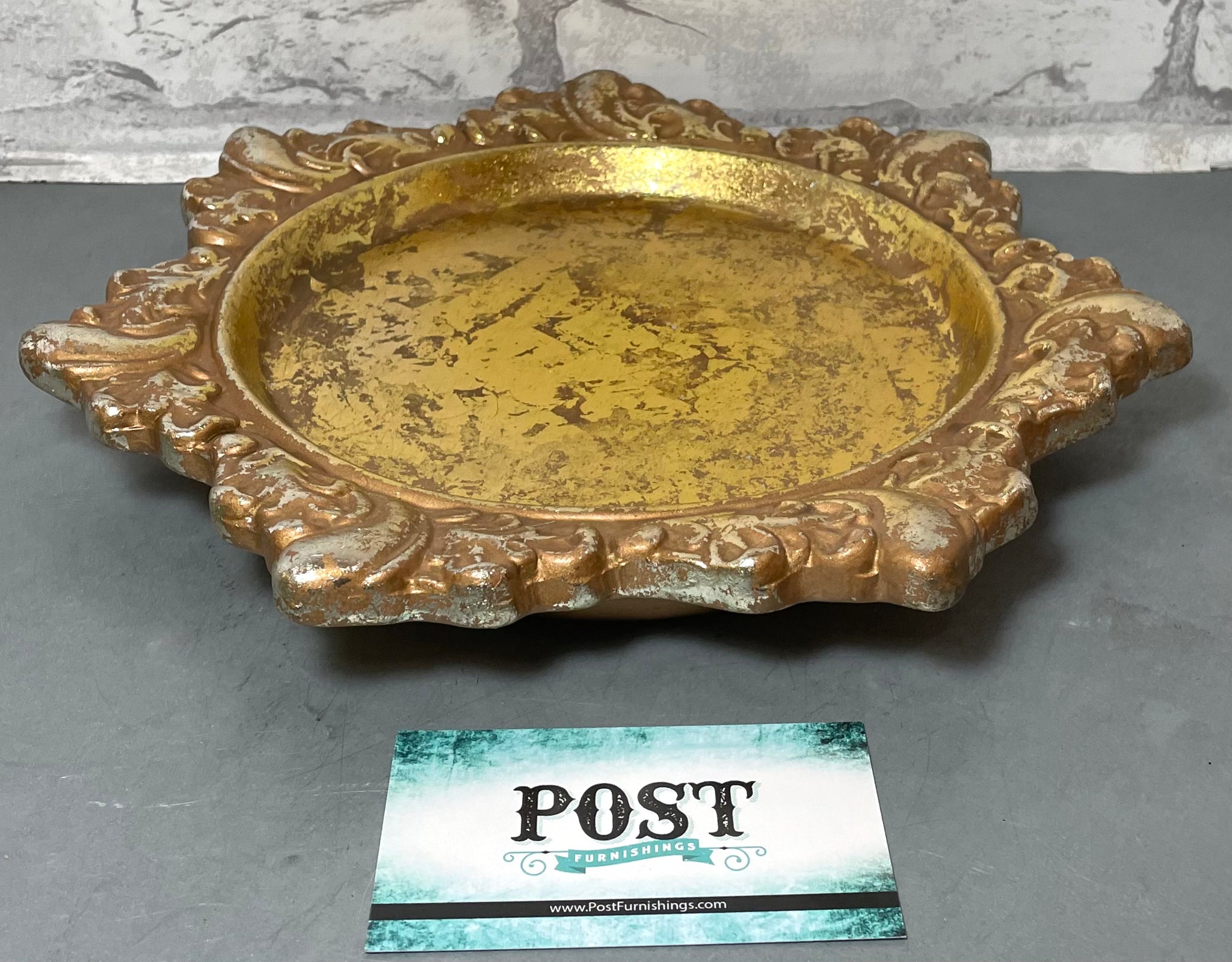 Decorative Gold-Brushed Wine Holder