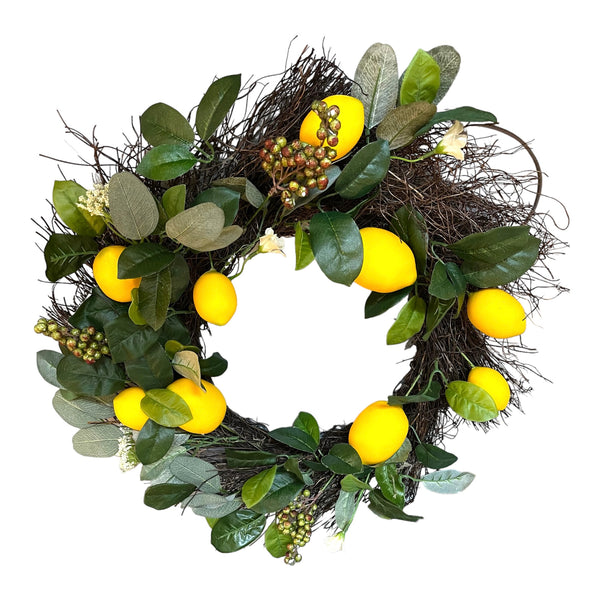 Faux Lemon Wreath