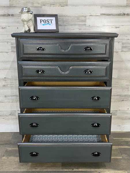 Tall Dark Gray Dresser