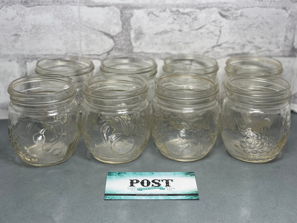 Set of 8 Vintage Jelly Jars