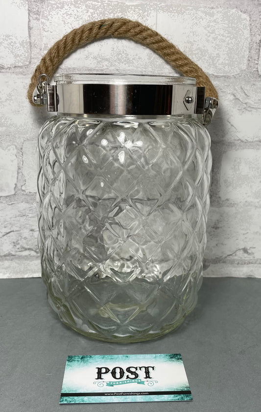Glass Lantern Jar With Handle