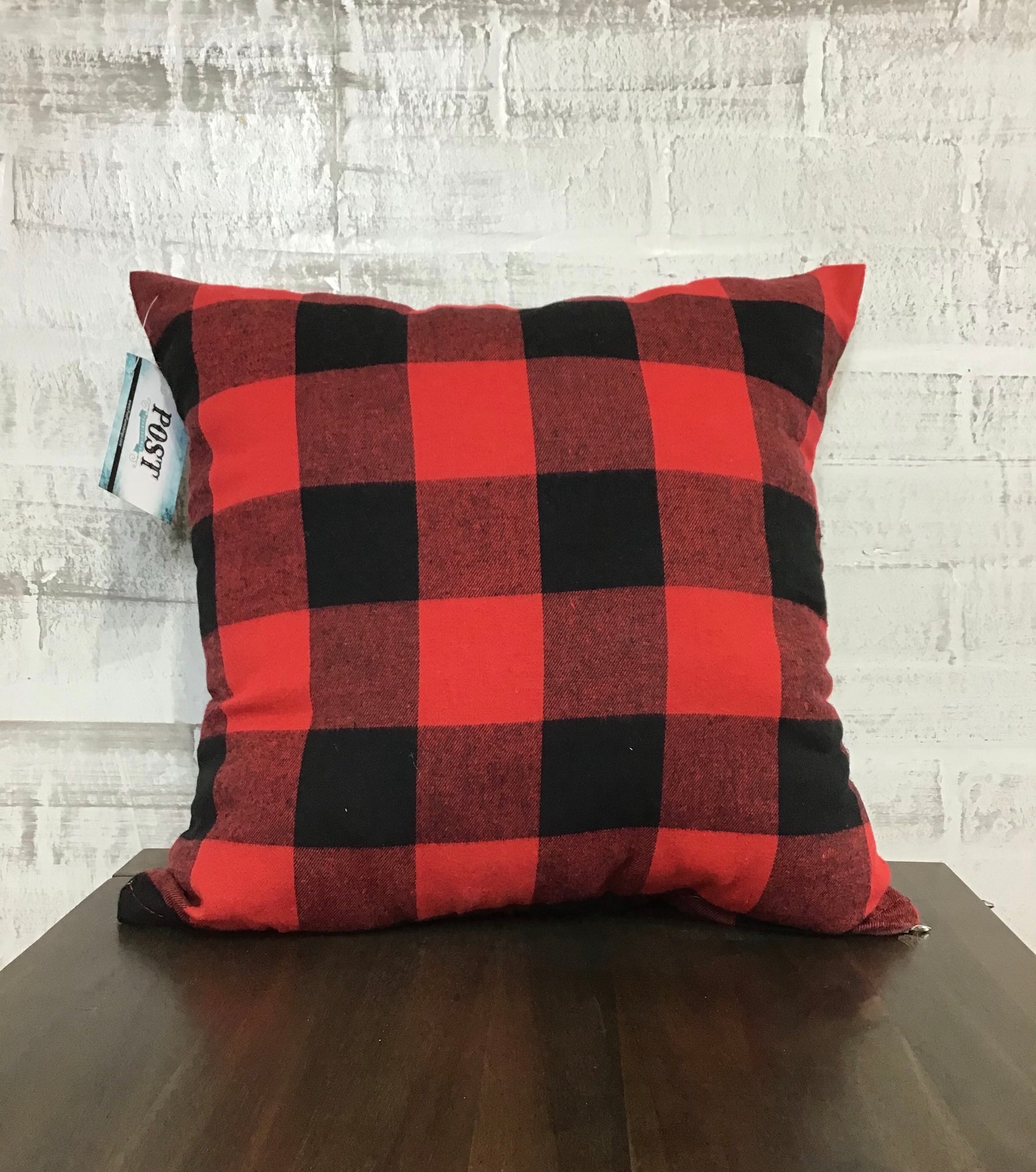 Red Plaid Buffalo Checkered Pillow