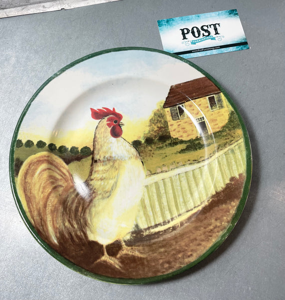 Block Country Farm Rooster Plate GEAR