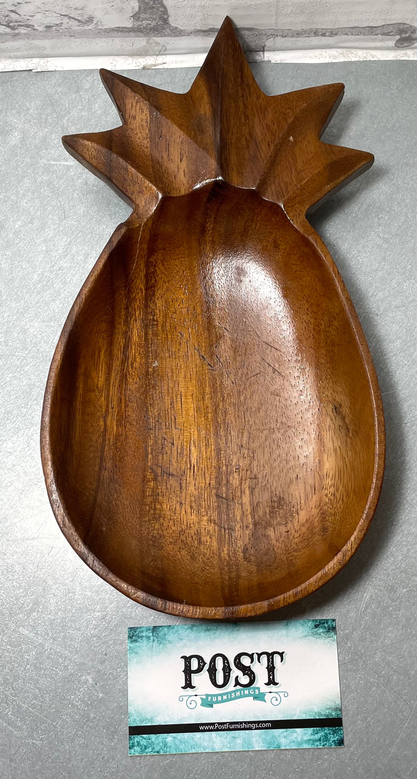 Vintage Wood Pineapple Dish