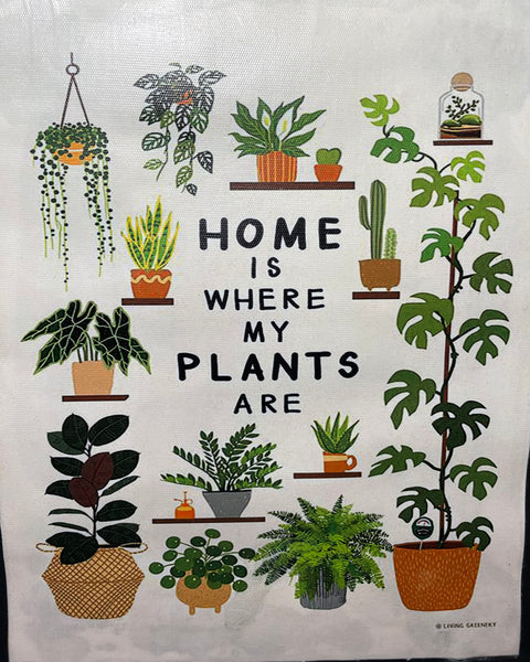 “Home Is Where My Plants Are” Sign