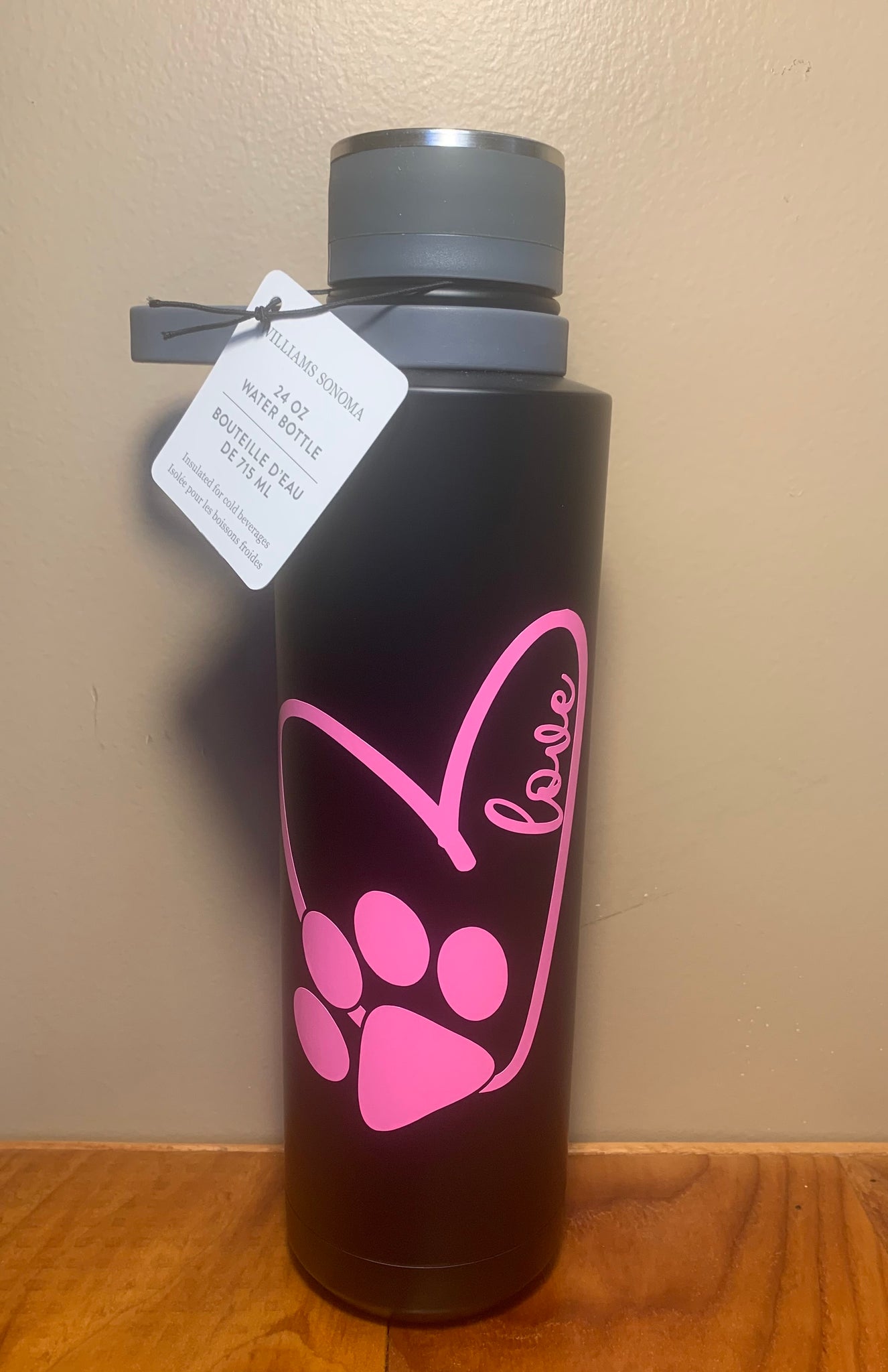 Williams Sonoma “love & Paw” Stainless Steel Bottle