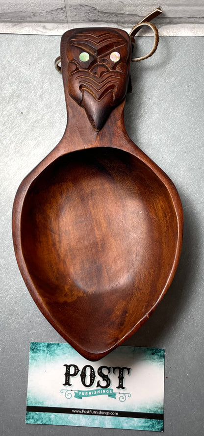 Carved Wood Tiki Scoop