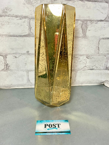 Gold Geometric Glass Vase