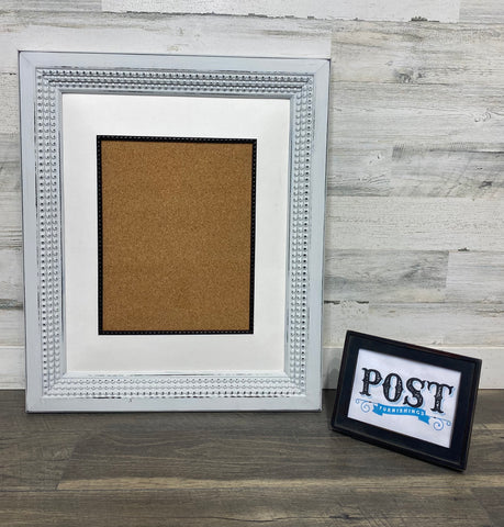White Frame with Cork Board