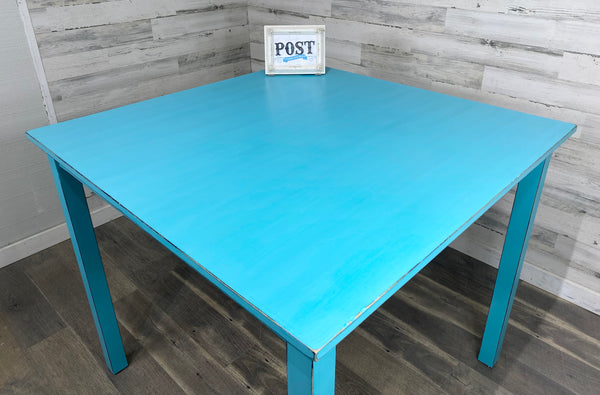 Teal Pub Height Dining Set