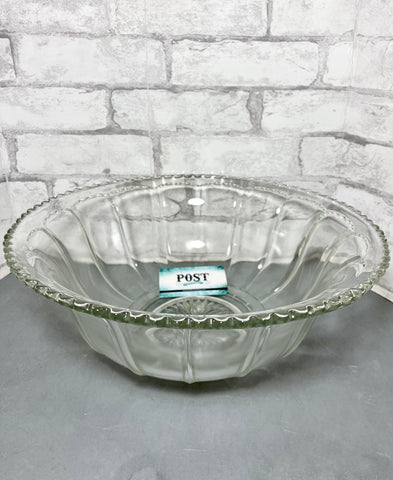Large Glass Punch Bowl
