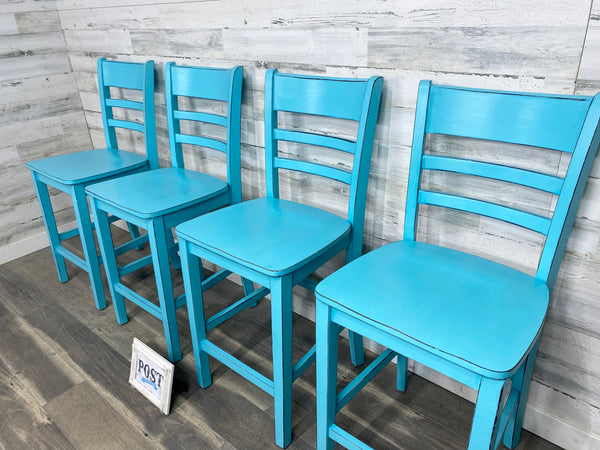 Teal Pub Height Dining Set