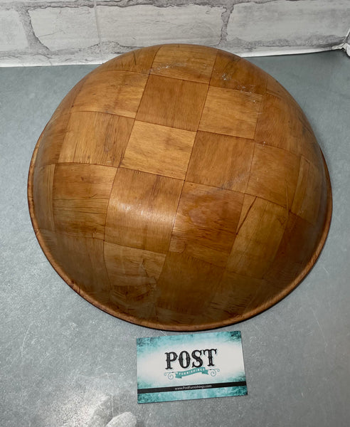 Wooden Checkered Inlay Bowl