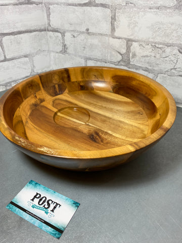 Wooden Chips and Dip Bowl