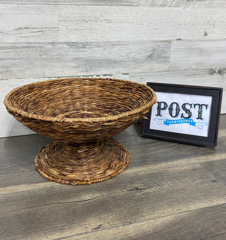 Large Wicker Woven Bowl