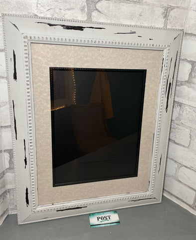 White Distressed Picture Frame