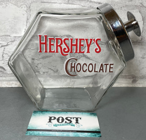 Hershey’s Chocolate Glass Jar Cookie Canister