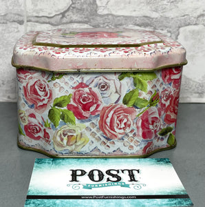 Small Vintage Rose Container