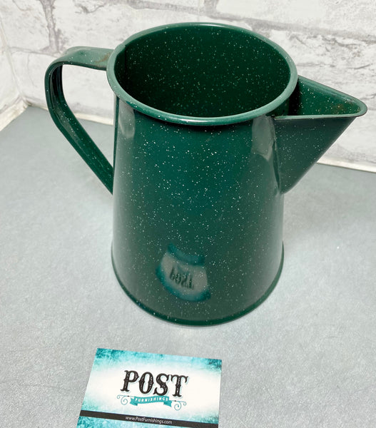 Dark Green Enamel Coffee Pot
