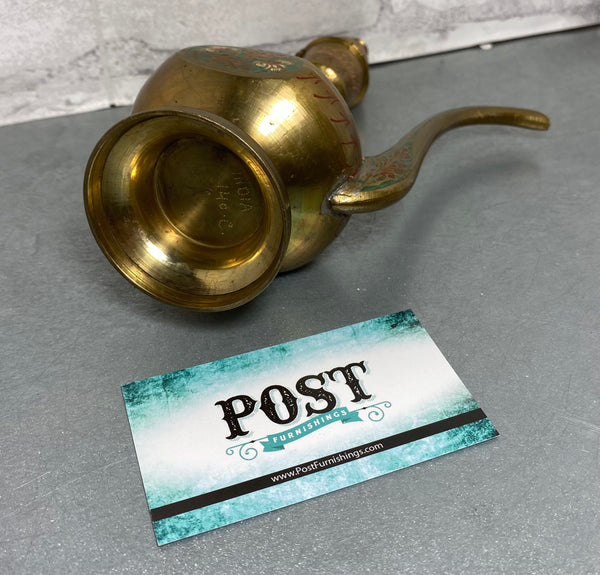Small Brass Engraved Teapot