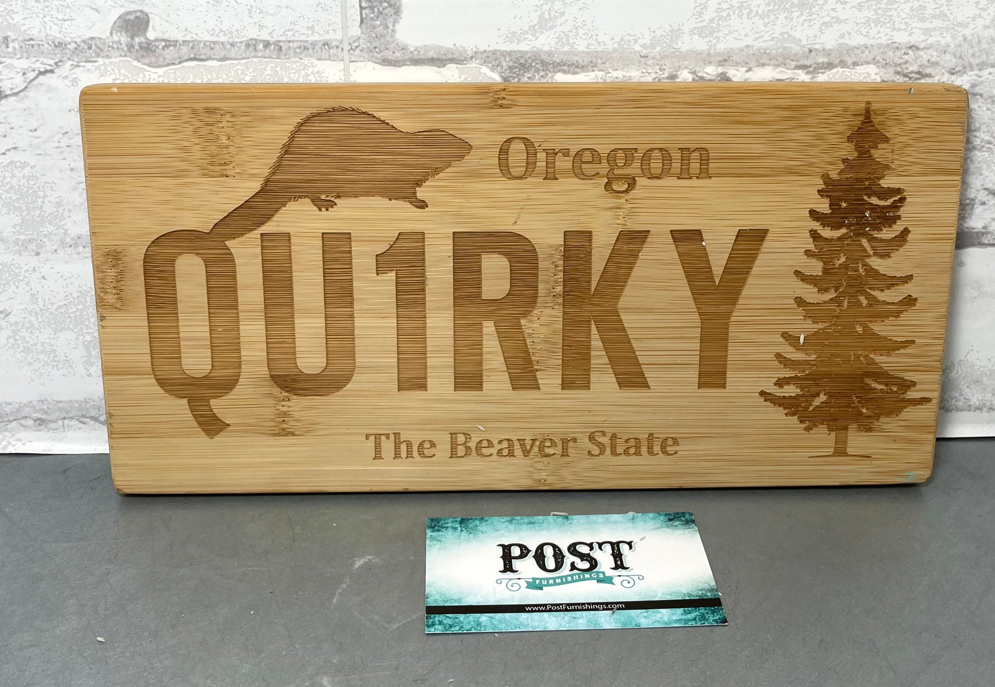 Oregon License Plate Cutting Board