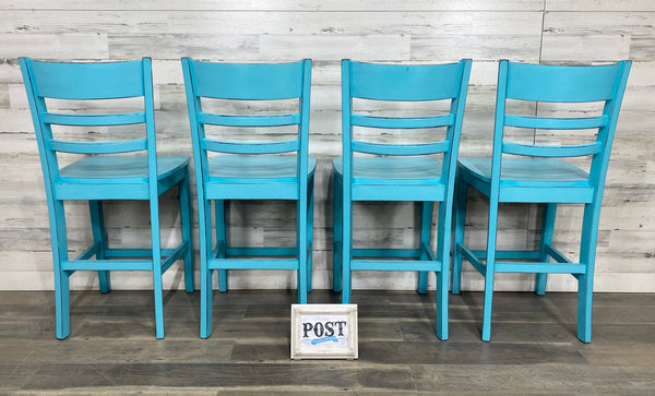 Teal Pub Height Dining Set