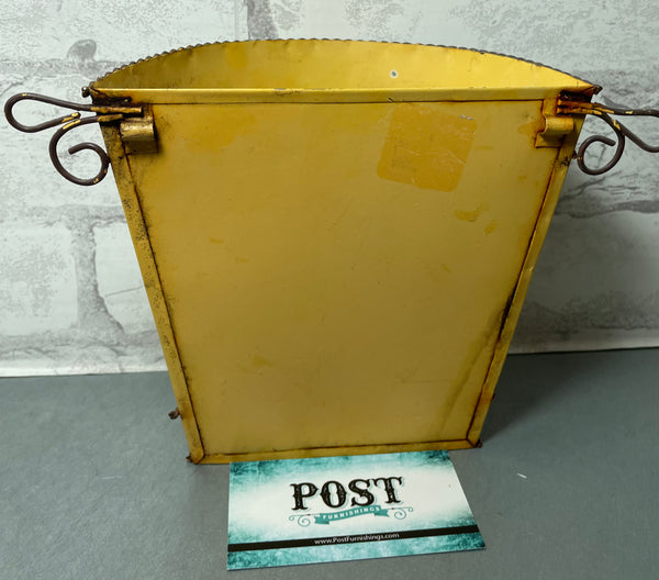 Rustic Yellow Rooster Planter
