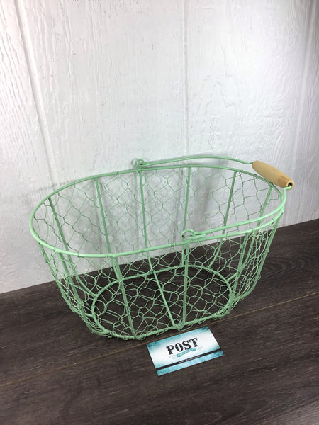 Mint Green Wire Basket