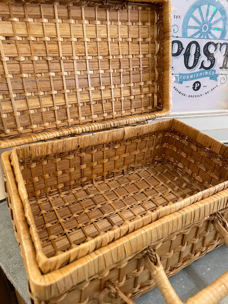 Woven Basket Suitcase