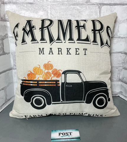 “Farmers Market” Fall Themed Pillow