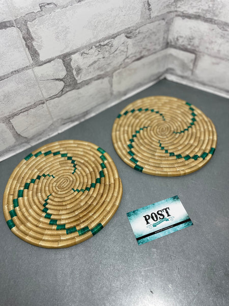 Set Of 2 Woven Plant/ Hot Pads