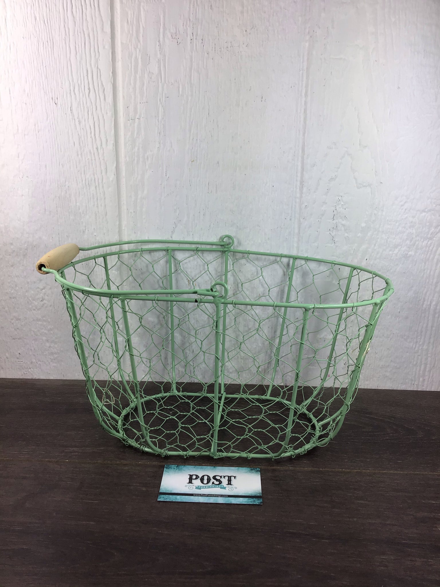 Mint Green Wire Basket