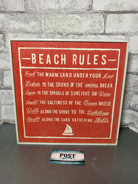 Beach Rules Sign